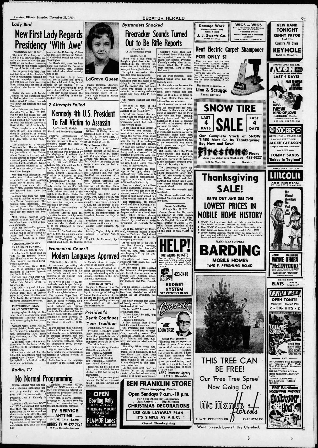 Nov. 23, 1963, The Decatur Herald, A9